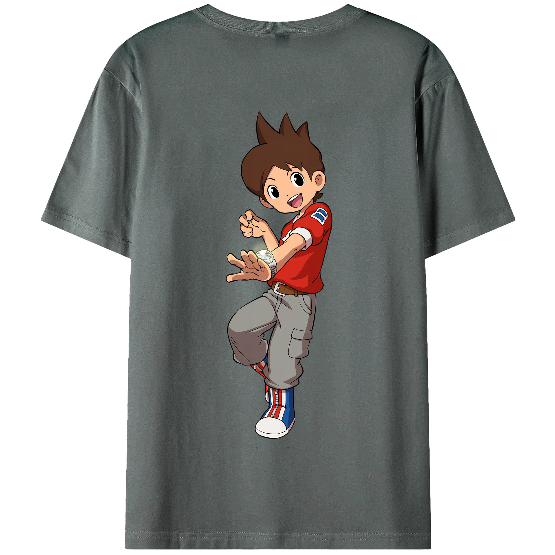 （画像用） 妖怪ウォッチ Yo-kai Watch 綿100％半袖Tシャツ（背面プリント）